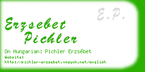 erzsebet pichler business card