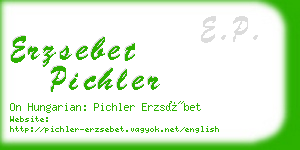 erzsebet pichler business card